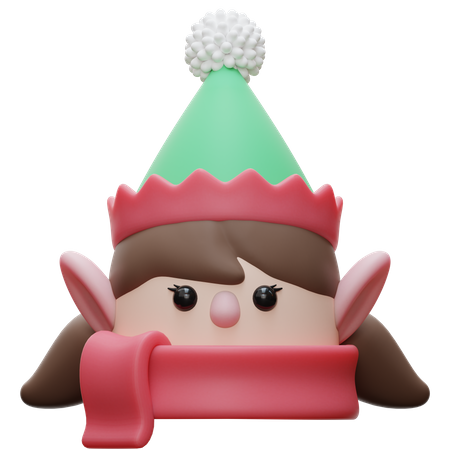 Christmas Elf  3D Illustration