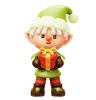 Christmas Elf with Gift Box