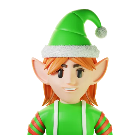 Christmas Elf Woman  3D Icon