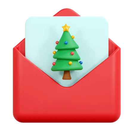 Envelope Christmas 3D Icon