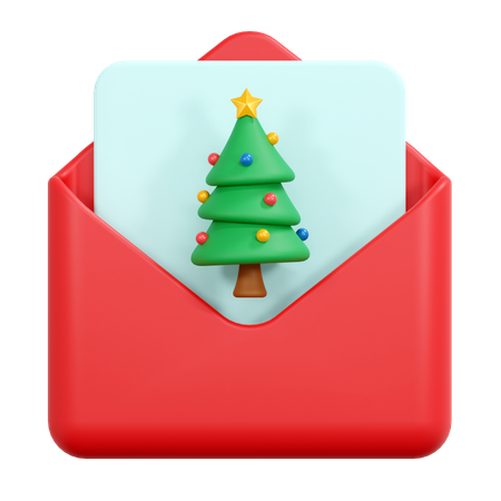 Christmas Envelope  3D Icon