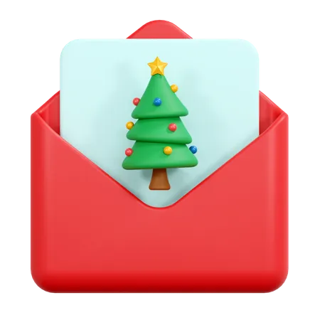 Christmas Envelope  3D Icon