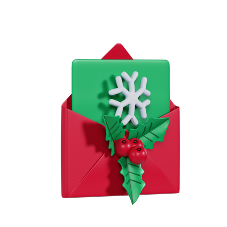 Christmas Envelope  3D Icon