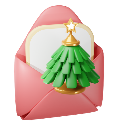 Christmas Envelope  3D Icon