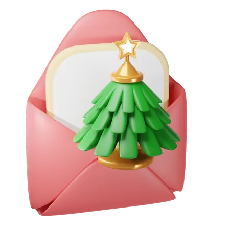 Christmas Envelope  3D Icon