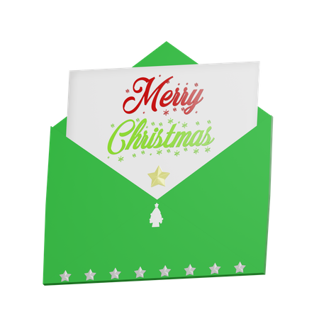 Christmas Envelope  3D Icon