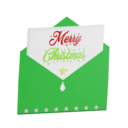 Christmas Envelope  3D Icon