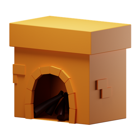 Christmas Fireplace  3D Icon