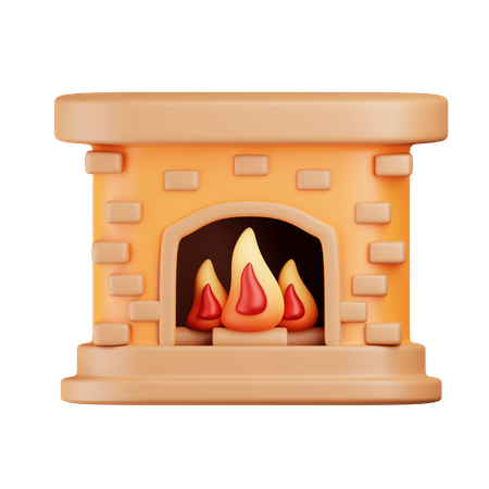 Christmas Fireplace 3D Icon