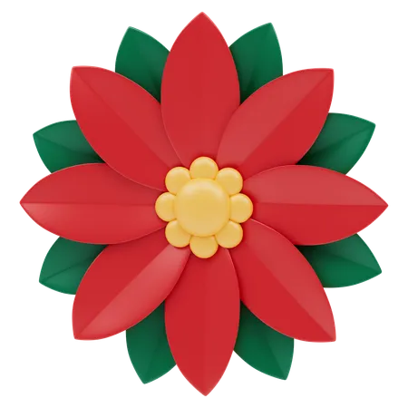 Christmas Flower  3D Icon