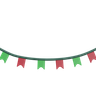 christmas garland 3d logo