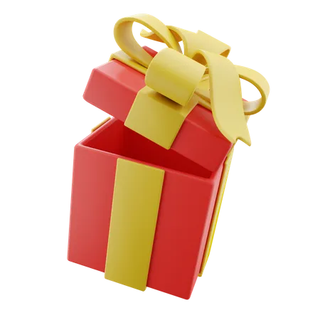 Christmas 3 D Gift Box Icon Illustration 3D Icon