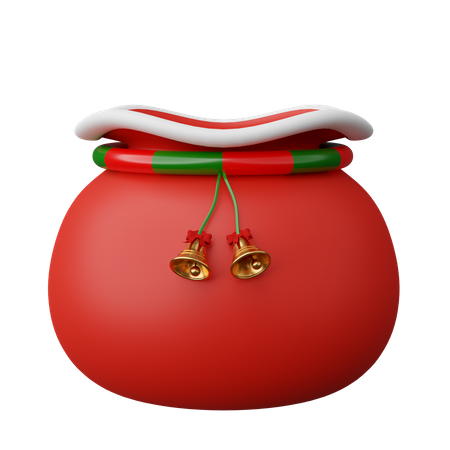 Christmas Gift Bag 3D Icon