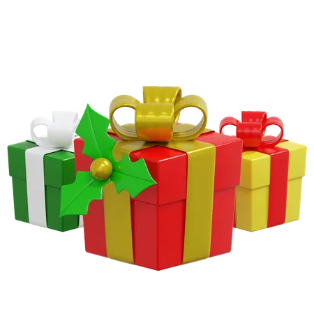 Christmas Gift Box 3 D Icon Christmas Illustration 3D Icon
