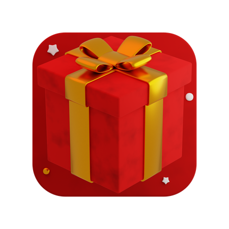 Christmas gift box  3D Icon