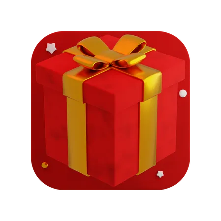 Christmas gift box  3D Icon