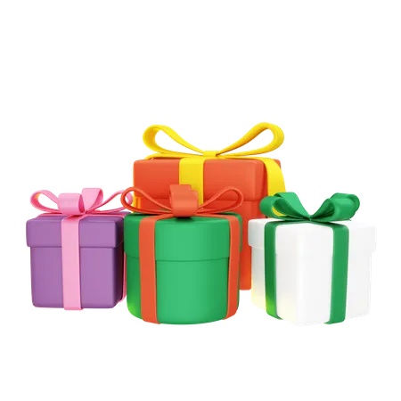 Christmas Gift Box  3D Illustration