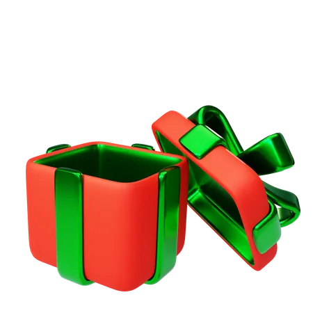 Christmas gift box  3D Illustration