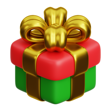 Christmas Gift Box 5  3D Icon