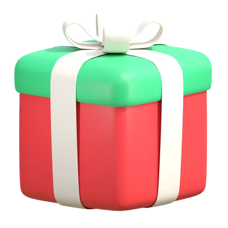 Gift Box Christmas 3 D Icon Illustration 3D Icon