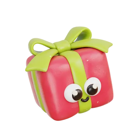 3 D Christmas Gift Box 3D Icon