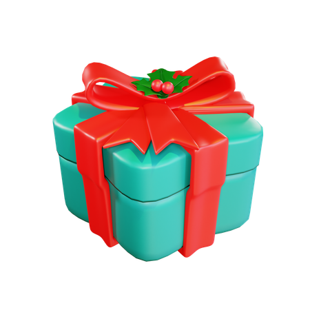 Christmas Gift Box Present  3D Icon