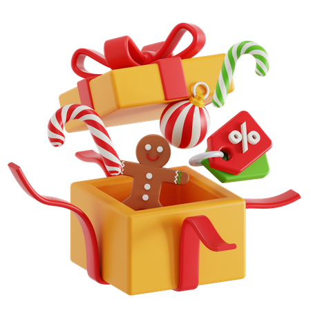 Christmas gift surprise  3D Icon