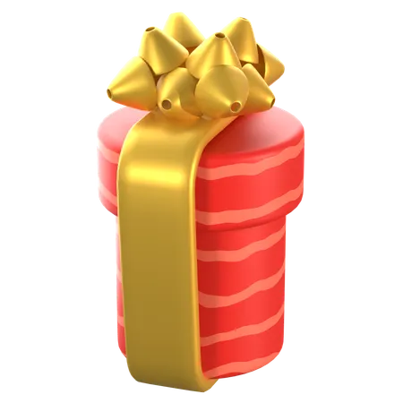 Christmas gift with bow  3D Icon