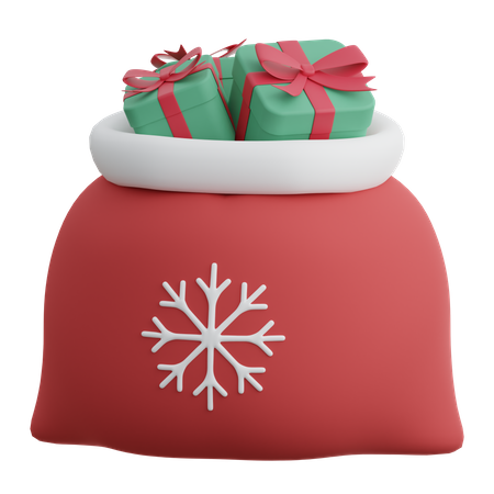 Christmas Giftbox Bag  3D Icon