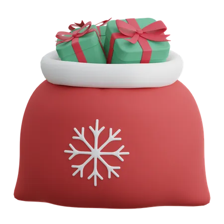 Christmas Giftbox Bag  3D Icon