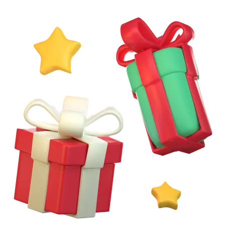 3 D Christmas Gifts Icon 3D Icon