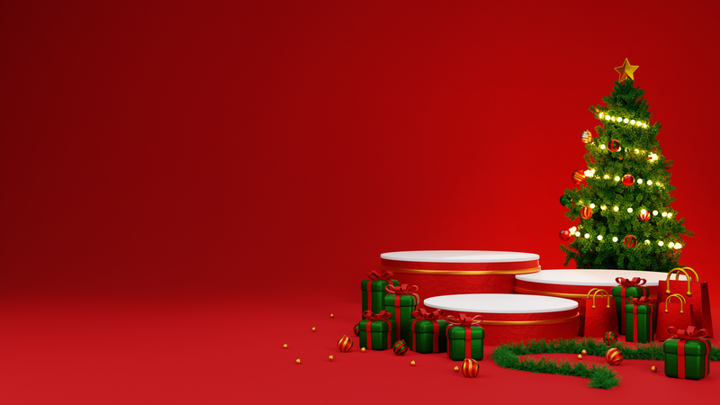 Christmas Gifts  3D Illustration