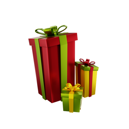 Christmas gifts  3D Illustration