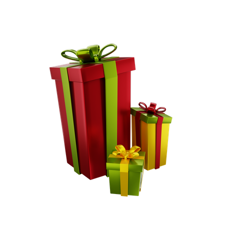 Christmas gifts  3D Illustration