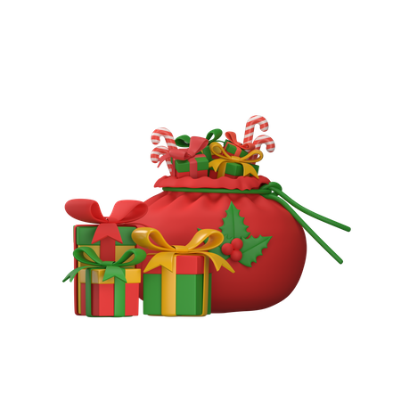 Christmas Gifts 3D Illustration