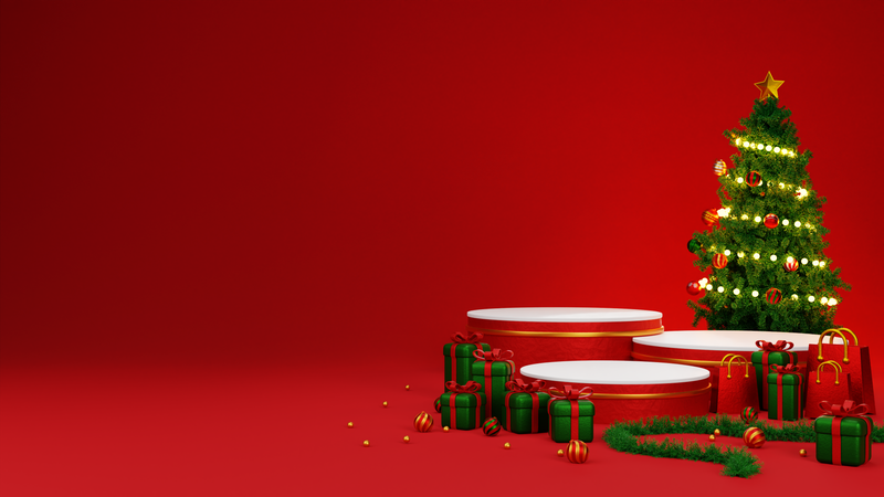 Christmas Gifts 3D Illustration