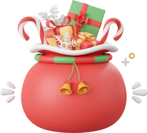 Christmas Gifts Bag  3D Icon