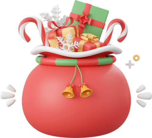 Christmas Gifts Bag  3D Icon