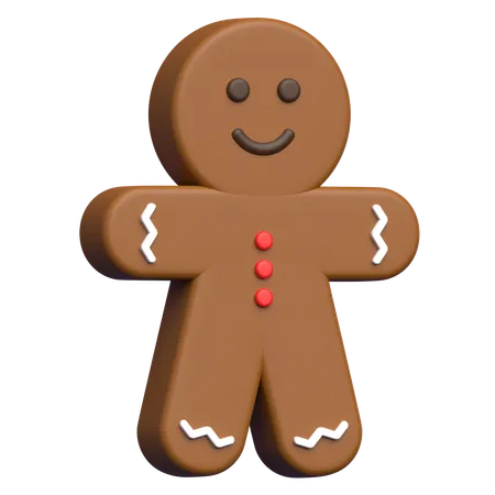 Christmas Gingerbread Man  3D Icon