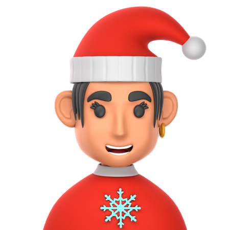 Christmas Girl  3D Icon