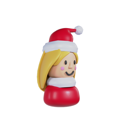 Christmas Girl  3D Icon