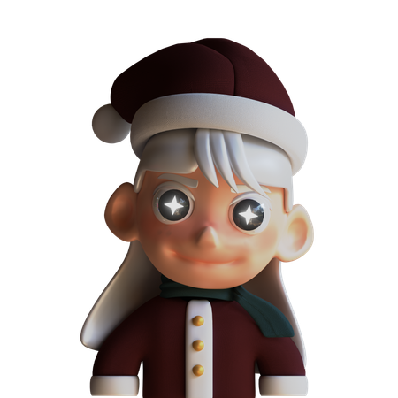 Christmas Girl  3D Icon