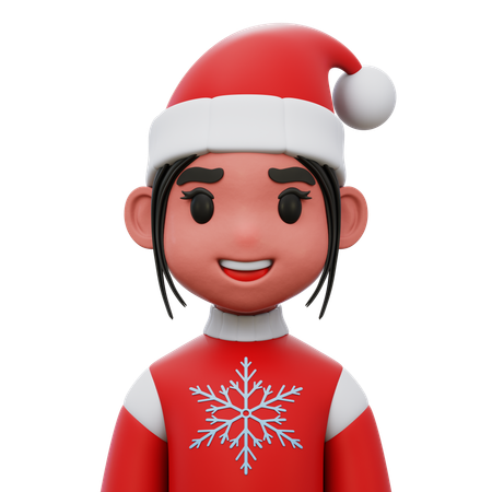 Christmas Girl  3D Icon