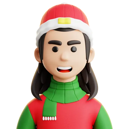 Christmas Girl Avatar  3D Icon