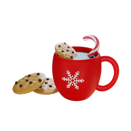 Christmas Glass And Cookies 3D Icon