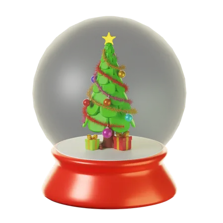 3 D Icon Christmas Tree With Ball 3D Icon
