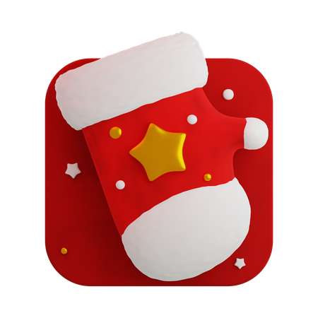 Christmas glove  3D Icon