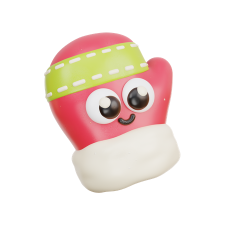 Christmas Glove  3D Icon