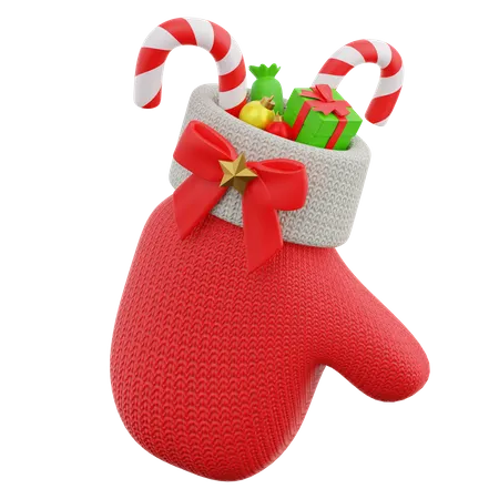 Christmas Glove  3D Icon