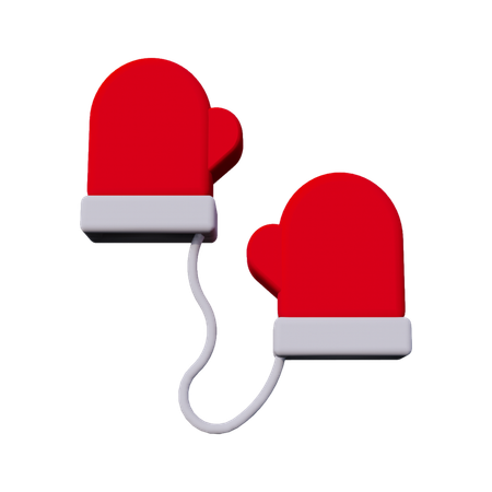 Christmas Gloves  3D Icon